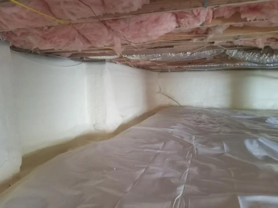 Crawl space encapsulation with closed-cell spray foam for Roof Leak Repair in Salem