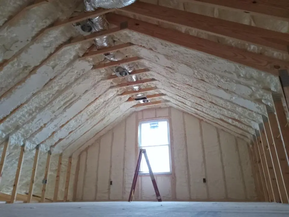 Spray foam roofing application for Crawl Space Insulation project in Salem
